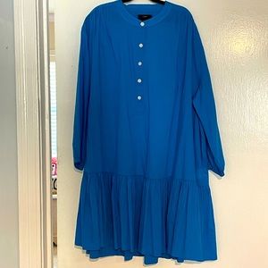 JCrew turquoise coverup/dress with long sleeves